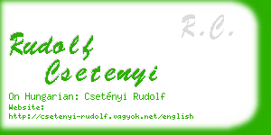 rudolf csetenyi business card